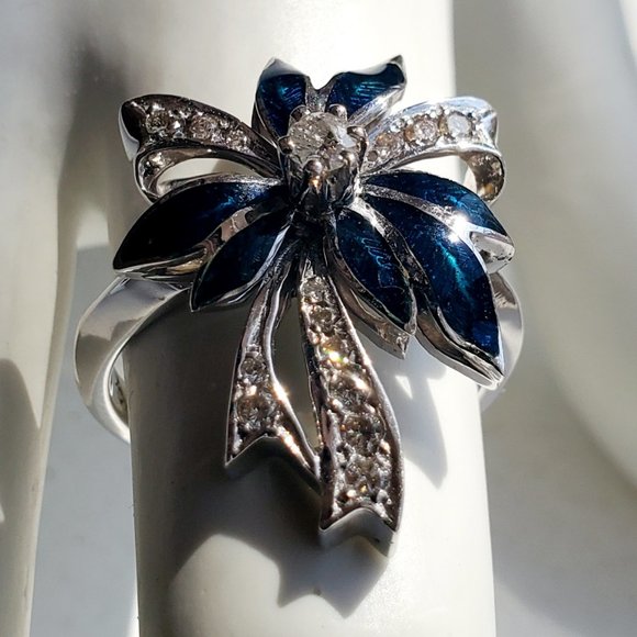 Made new beautiful 18K white Gold Diamond  Ring - Picture 3 of 12